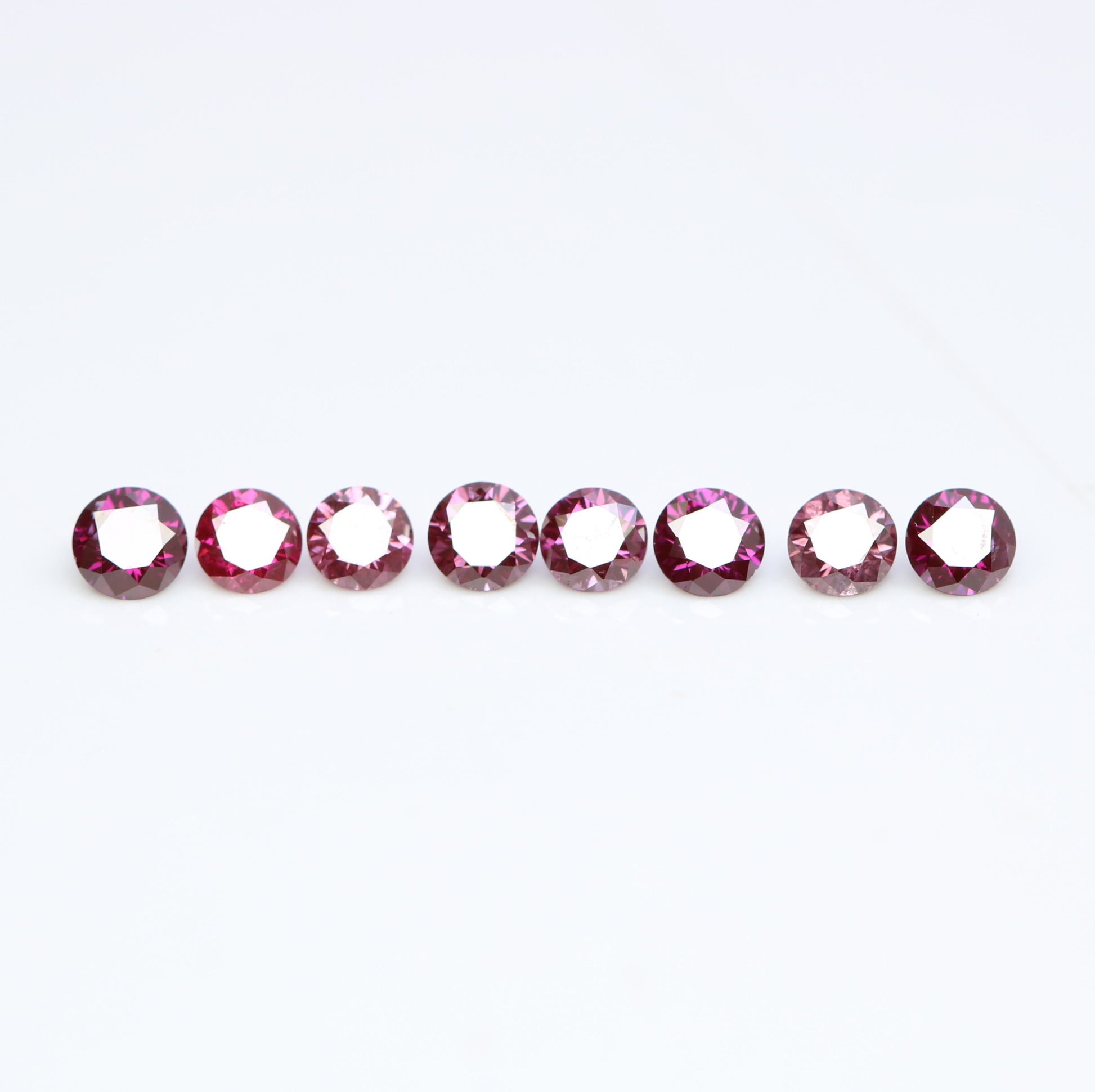 Stunning 0.35 CT Dark Pink Round Brilliant Cut Diamond | Perfect for Engagement Rings | 2.10-2.30 MM - JayKrishna Diamond