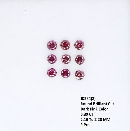 0.39 CT 2.10 to 2.20 MM Round Brilliant Cut Dark Pink Diamond for Custom Engagement Rings, Unique Bridal Jewelry & Elegant Fine Jewelry - JayKrishna Diamond