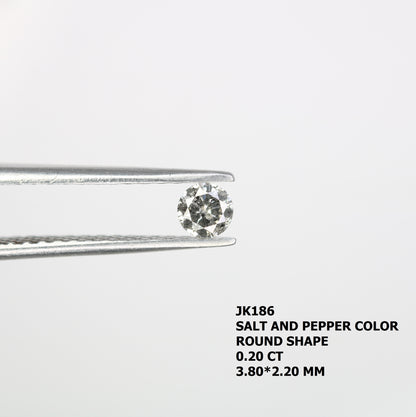0.20 CT Round Brilliant Cut Salt and Pepper Diamond – Perfect for Engagement Rings, Necklaces, Promise Rings, Earrings & Anniversary Gifts - JayKrishna Diamond