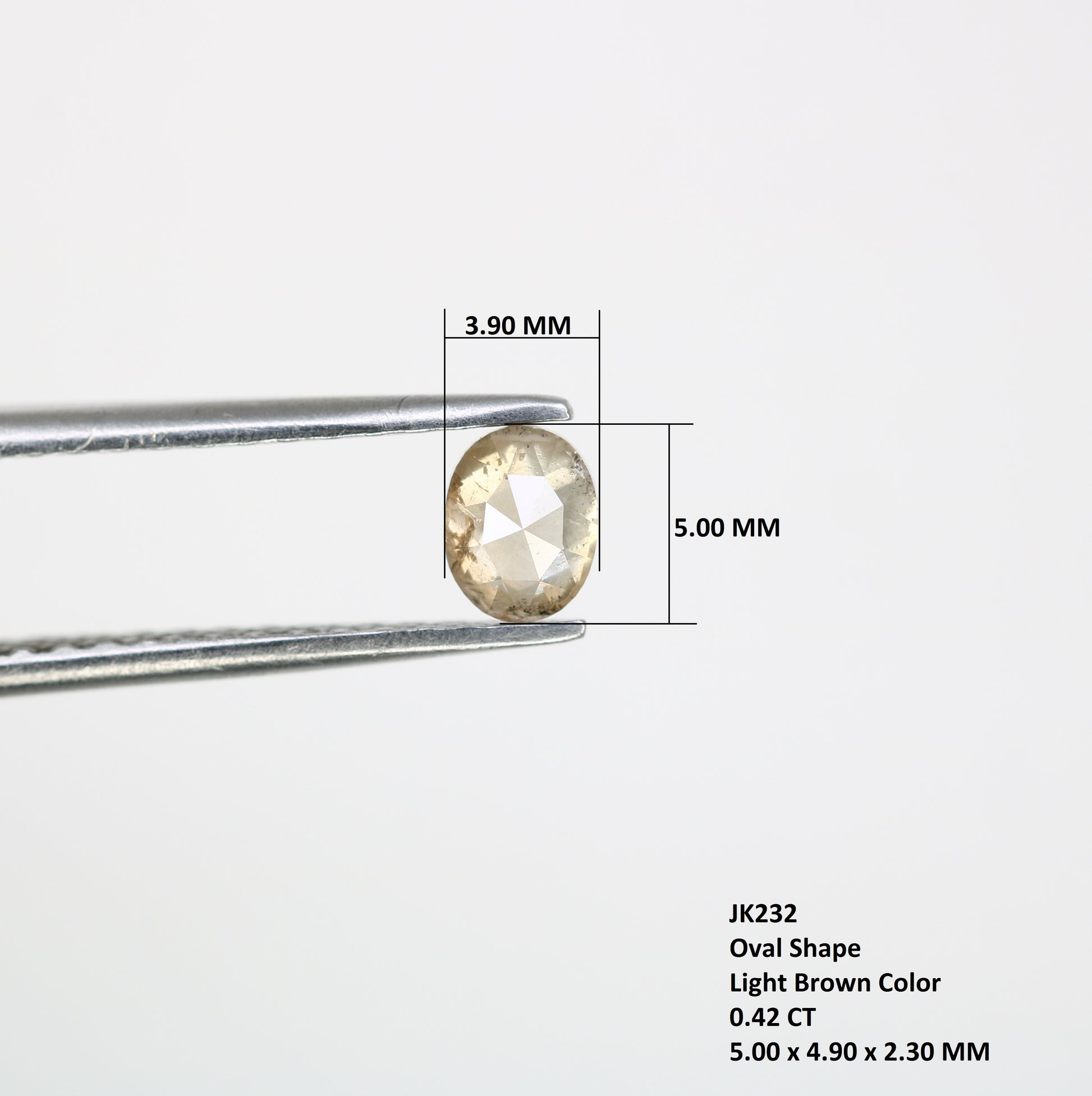 0.42 CT 5 MM Fancy Brown Oval Loose Diamond for Promise Ring and Custom Jewelry - JayKrishna Diamond