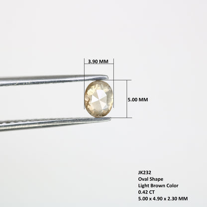 0.42 CT 5 MM Fancy Brown Oval Loose Diamond for Promise Ring and Custom Jewelry - JayKrishna Diamond