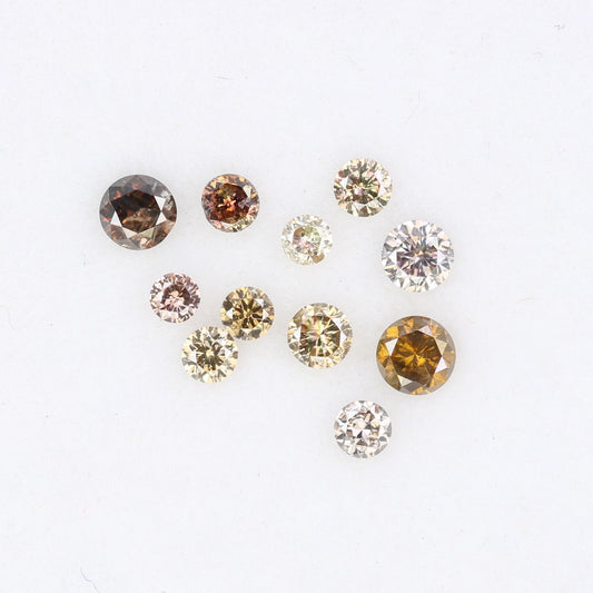 Elegant 0.35 CT Light Brown Round Brilliant Cut Diamond | Perfect for Engagement Rings | 1.50-2.30 MM - JayKrishna Diamond