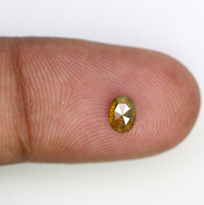 0.55 Ct 5.5MM Oval Shaped Natural Yellow Loose Diamond For Wedding Ring - JayKrishna Diamond