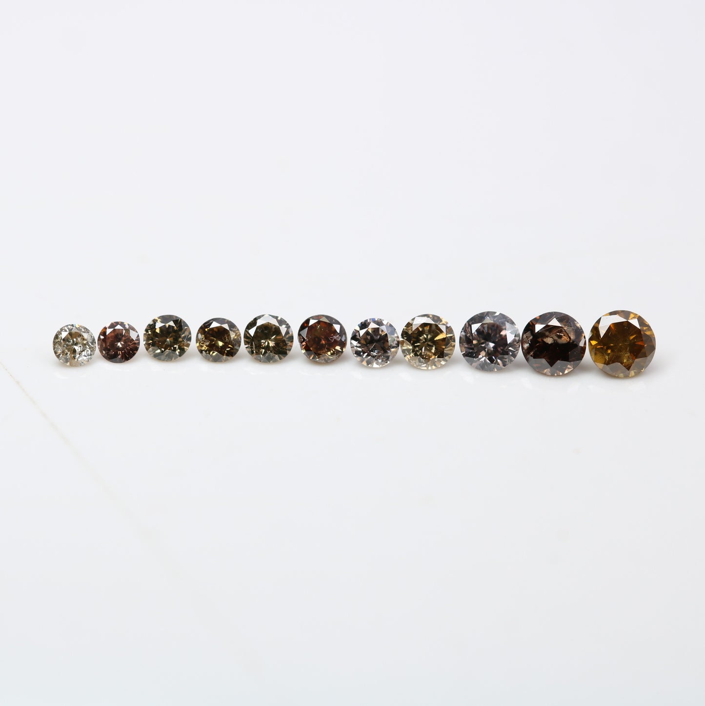 Elegant 0.35 CT Light Brown Round Brilliant Cut Diamond | Perfect for Engagement Rings | 1.50-2.30 MM - JayKrishna Diamond