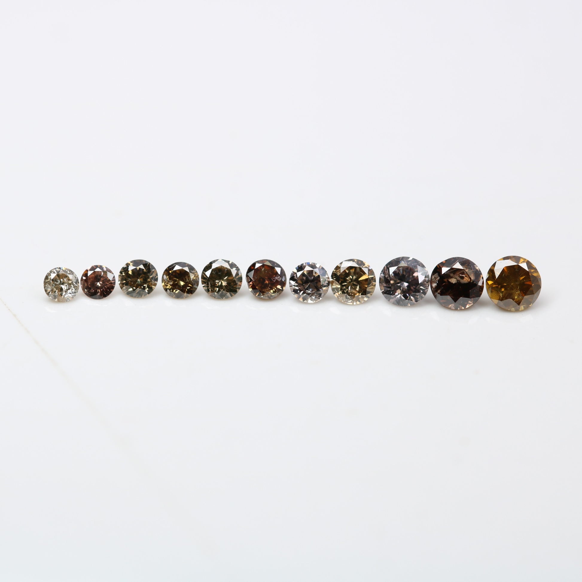 Elegant 0.35 CT Light Brown Round Brilliant Cut Diamond | Perfect for Engagement Rings | 1.50-2.30 MM - JayKrishna Diamond