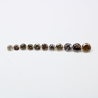 Elegant 0.35 CT Light Brown Round Brilliant Cut Diamond | Perfect for Engagement Rings | 1.50-2.30 MM - JayKrishna Diamond