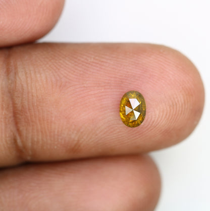 0.55 Ct 5.5MM Oval Shaped Natural Yellow Loose Diamond For Wedding Ring - JayKrishna Diamond