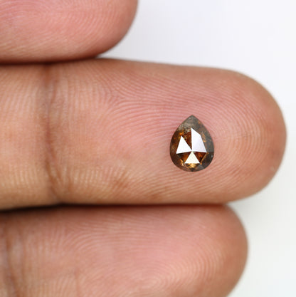 0.93 Carat 6.9MM Pear Shape Fancy Dark Brown Color Natural Loose Diamonds For Wedding Ring - JayKrishna Diamond