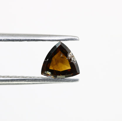 0.73 Carat 5.3 MM Triangle Shaped Fancy Brown Diamond For Engagement Ring - JayKrishna Diamond