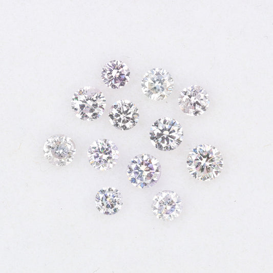 0.57 CT Mixed Size Round Fancy Light Brilliant Cut Diamonds – Dazzling Loose Stones for Elegant Engagement Rings - JayKrishna Diamond