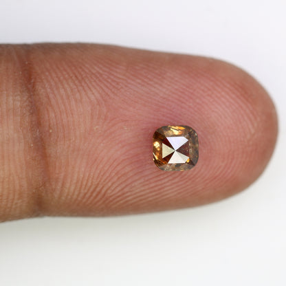 0.80 Carat 4.7 MM Natural Brown Color Cushion Cut Loose Diamond For Wedding Ring - JayKrishna Diamond