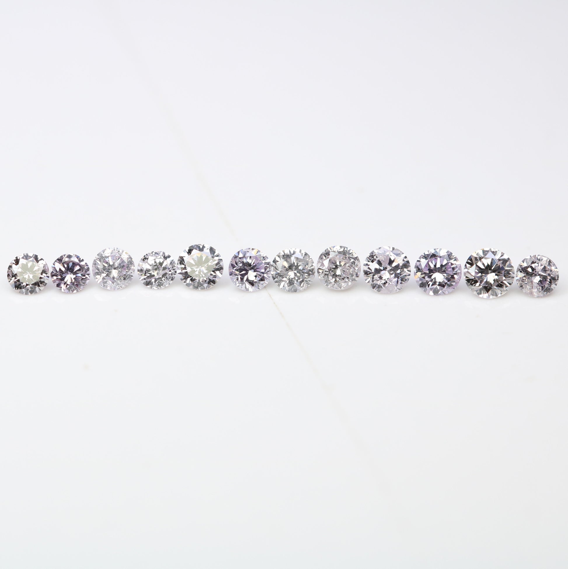 0.57 CT Mixed Size Round Fancy Light Brilliant Cut Diamonds – Dazzling Loose Stones for Elegant Engagement Rings - JayKrishna Diamond