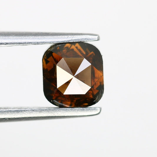0.67 Carat 4.8 MM Cushion Shaped Fancy Brown Loose Diamond for Wedding Ring - Unique Gemstone for Custom Bridal Jewelry Designs - JayKrishna Diamond