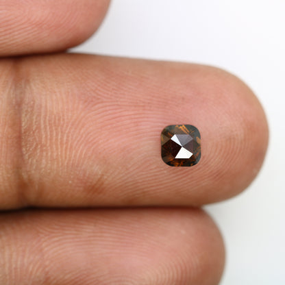 0.67 Carat 4.8 MM Cushion Shaped Fancy Brown Loose Diamond for Wedding Ring - Unique Gemstone for Custom Bridal Jewelry Designs - JayKrishna Diamond