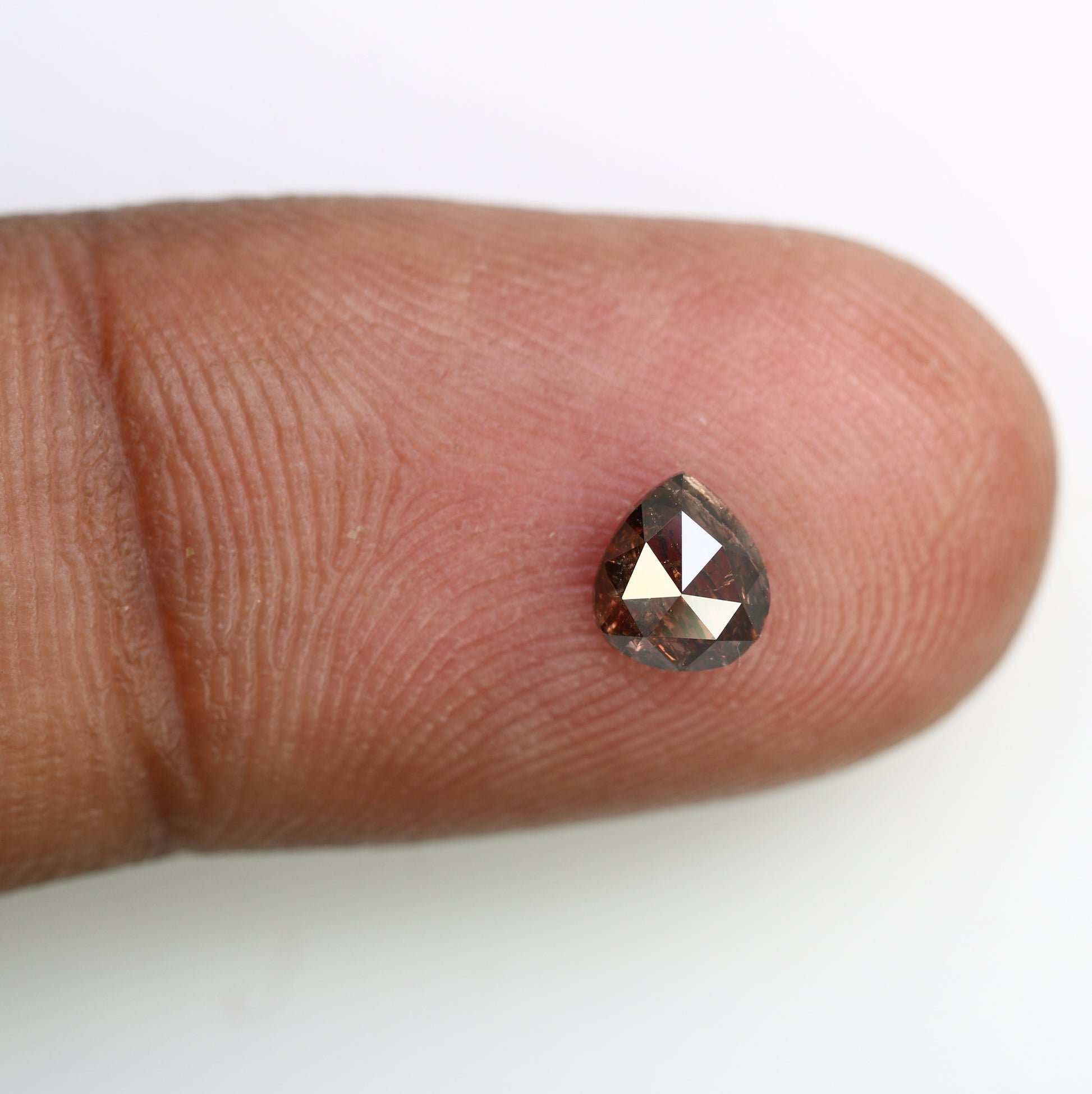 0.56 Carat Natural Brown Pear-Shaped Diamond – Perfect Loose Gemstone for Rustic Wedding Rings - JayKrishna Diamond