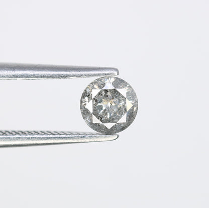 0.40 CT 4.70 x 2.70 MM Salt and Pepper Natural Round Brilliant Cut Diamond for Custom Engagement Rings, Unique Fine Jewelry & Ethical Bridal Jewelry - JayKrishna Diamond