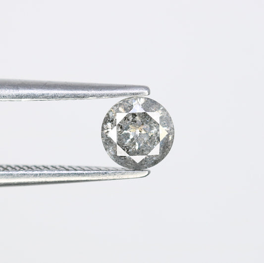 0.40 CT 4.70 x 2.70 MM Salt and Pepper Natural Round Brilliant Cut Diamond for Custom Engagement Rings, Unique Fine Jewelry & Ethical Bridal Jewelry - JayKrishna Diamond