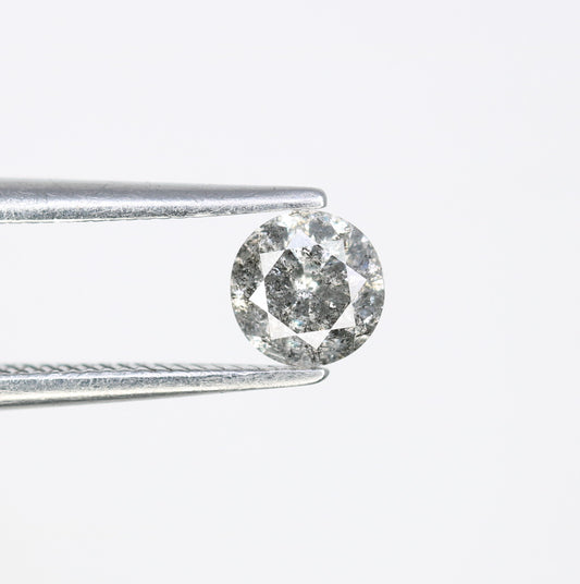 0.42 CT Natural Round Brilliant Cut Salt and Pepper Diamond 4.70 x 2.90 MM for Engagement Ring and Custom Jewelry Design - JayKrishna Diamond