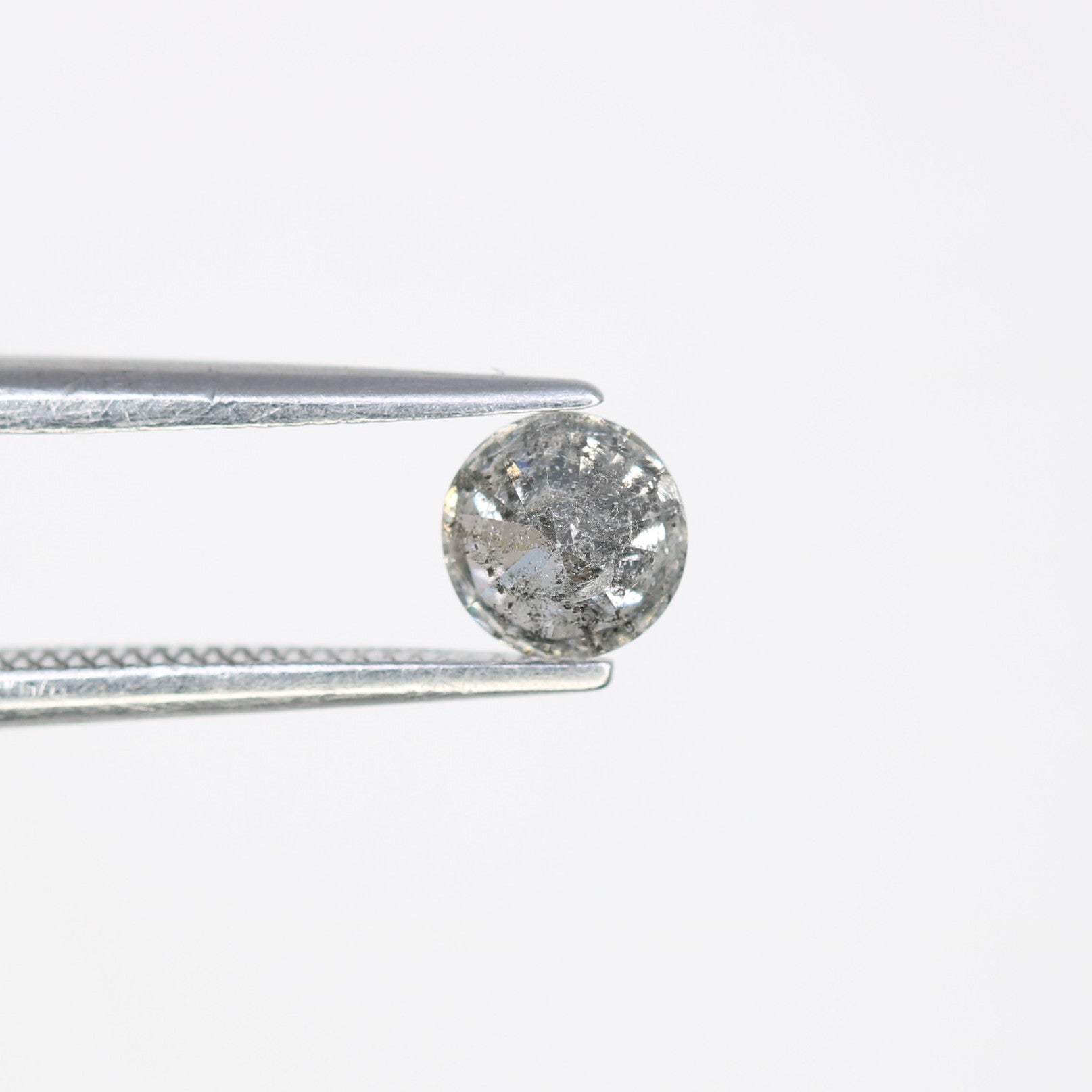 0.42 CT Natural Round Brilliant Cut Salt and Pepper Diamond 4.70 x 2.90 MM for Engagement Ring and Custom Jewelry Design - JayKrishna Diamond