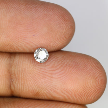 0.42 CT Natural Round Brilliant Cut Salt and Pepper Diamond 4.70 x 2.90 MM for Engagement Ring and Custom Jewelry Design - JayKrishna Diamond