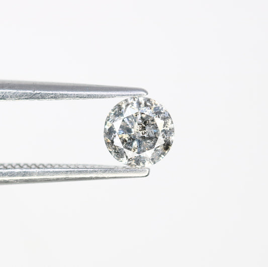 Unique 0.42 CT Salt & Pepper Round Brilliant Cut Diamond | Perfect for Engagement Rings | 4.60 x 2.90 MM - JayKrishna Diamond