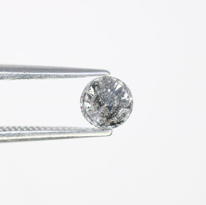 Unique 0.42 CT Salt & Pepper Round Brilliant Cut Diamond | Perfect for Engagement Rings | 4.60 x 2.90 MM - JayKrishna Diamond
