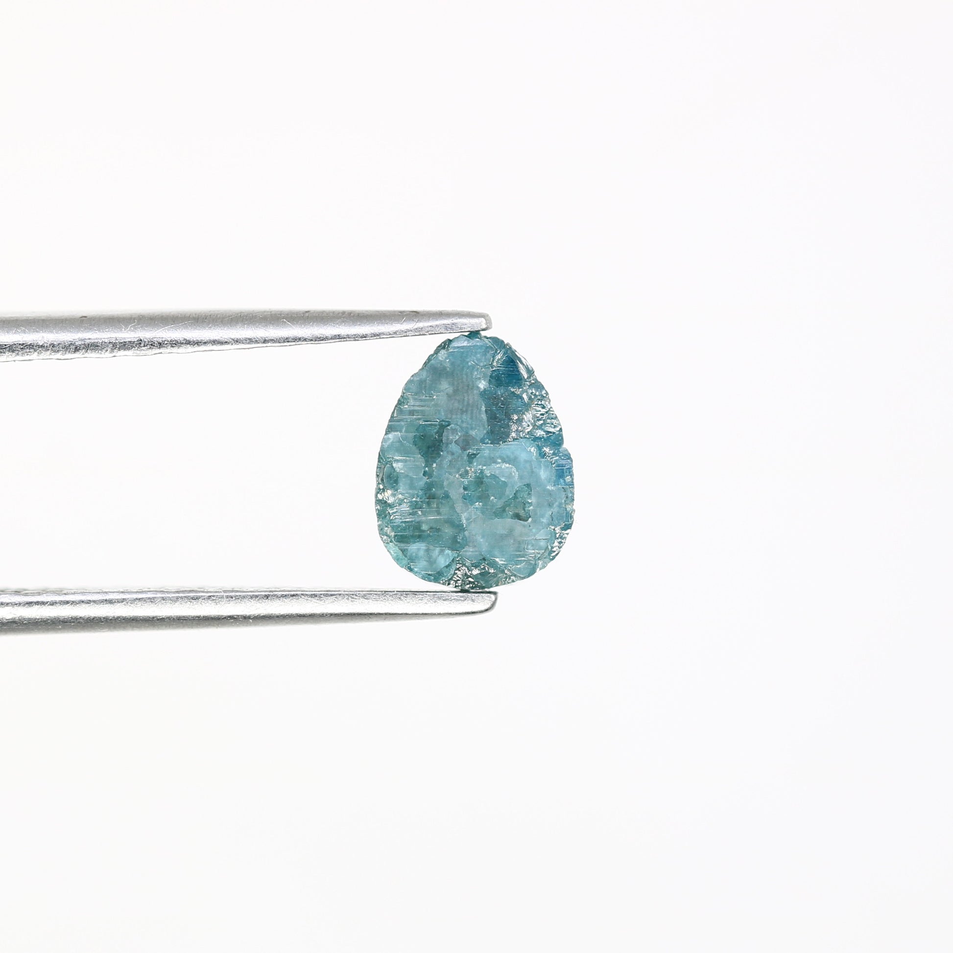 1.46 Carat Fancy Blue Raw Rough Pear Shape Diamond For Wedding Ring - JayKrishna Diamond