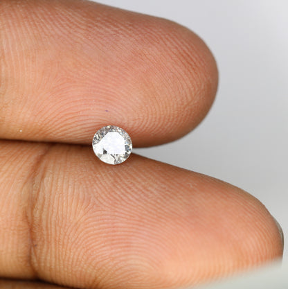 Unique 0.42 CT Salt & Pepper Round Brilliant Cut Diamond | Perfect for Engagement Rings | 4.60 x 2.90 MM - JayKrishna Diamond