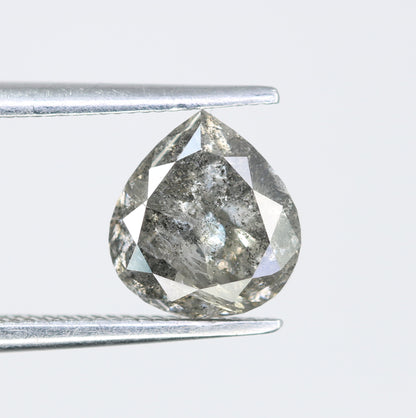 1.61 CT 7.60 MM Pear Shape Salt And Pepper Diamond - JayKrishna Diamond