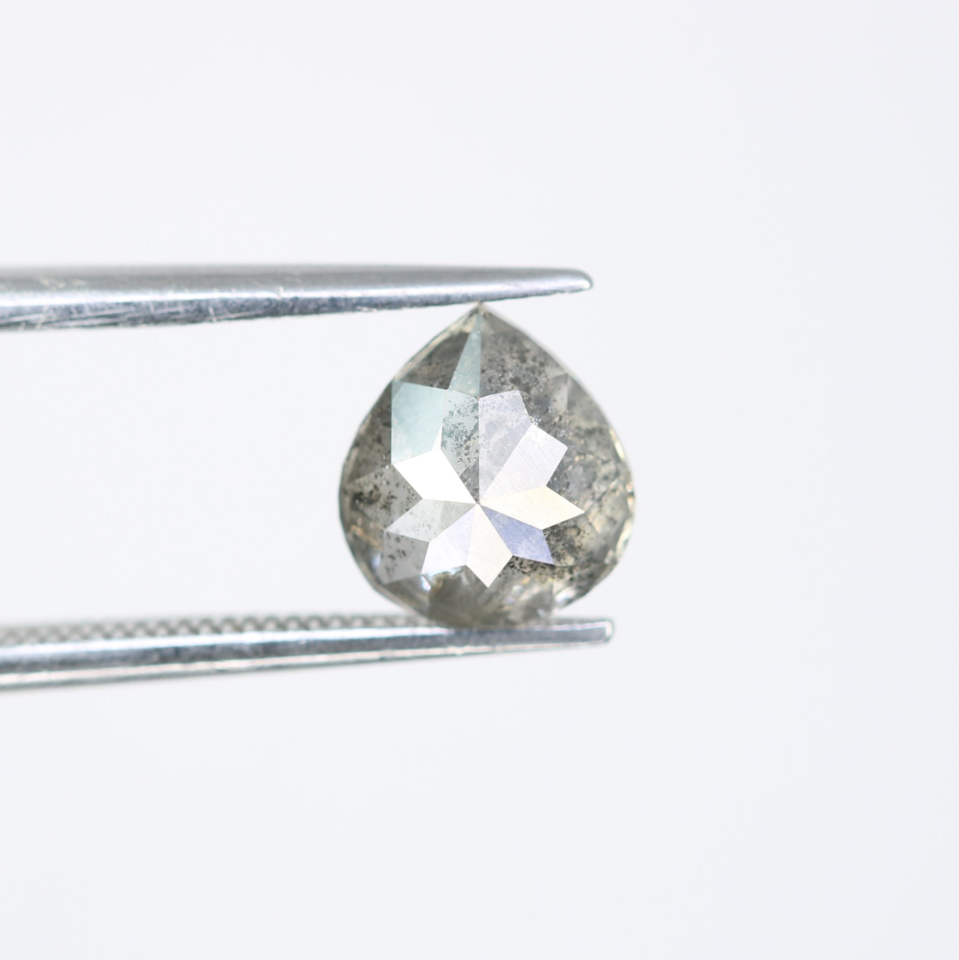 1.61 CT 7.60 MM Pear Shape Salt And Pepper Diamond - JayKrishna Diamond