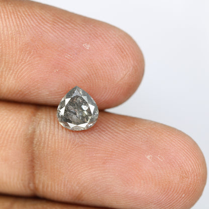 1.61 CT 7.60 MM Pear Shape Salt And Pepper Diamond - JayKrishna Diamond