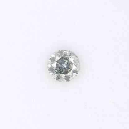 0.41 CT 4.50 x 3.00 MM Round Salt And Pepper Loose Brilliant Cut Diamond For Engagement Ring - JayKrishna Diamond