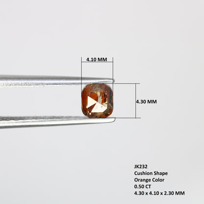 0.50 Carat Natural Fancy Orange Color Loose Diamond For Wedding Ring - JayKrishna Diamond