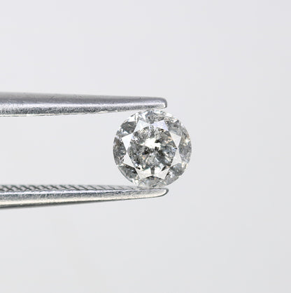 Unique 0.38 CT Salt & Pepper Round Brilliant Cut Diamond | Perfect for Engagement Rings | 4.60 MM - JayKrishna Diamond