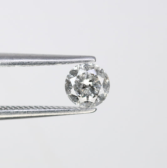 Unique 0.38 CT Salt & Pepper Round Brilliant Cut Diamond | Perfect for Engagement Rings | 4.60 MM - JayKrishna Diamond