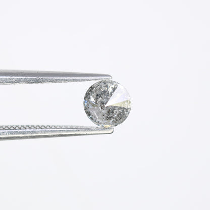 Unique 0.42 CT Salt & Pepper Round Brilliant Cut Diamond | Perfect for Engagement Rings | 4.80 x 2.90 MM - JayKrishna Diamond