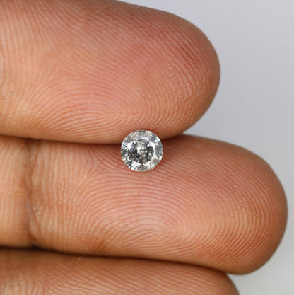 Unique 0.42 CT Salt & Pepper Round Brilliant Cut Diamond | Perfect for Engagement Rings | 4.80 x 2.90 MM - JayKrishna Diamond