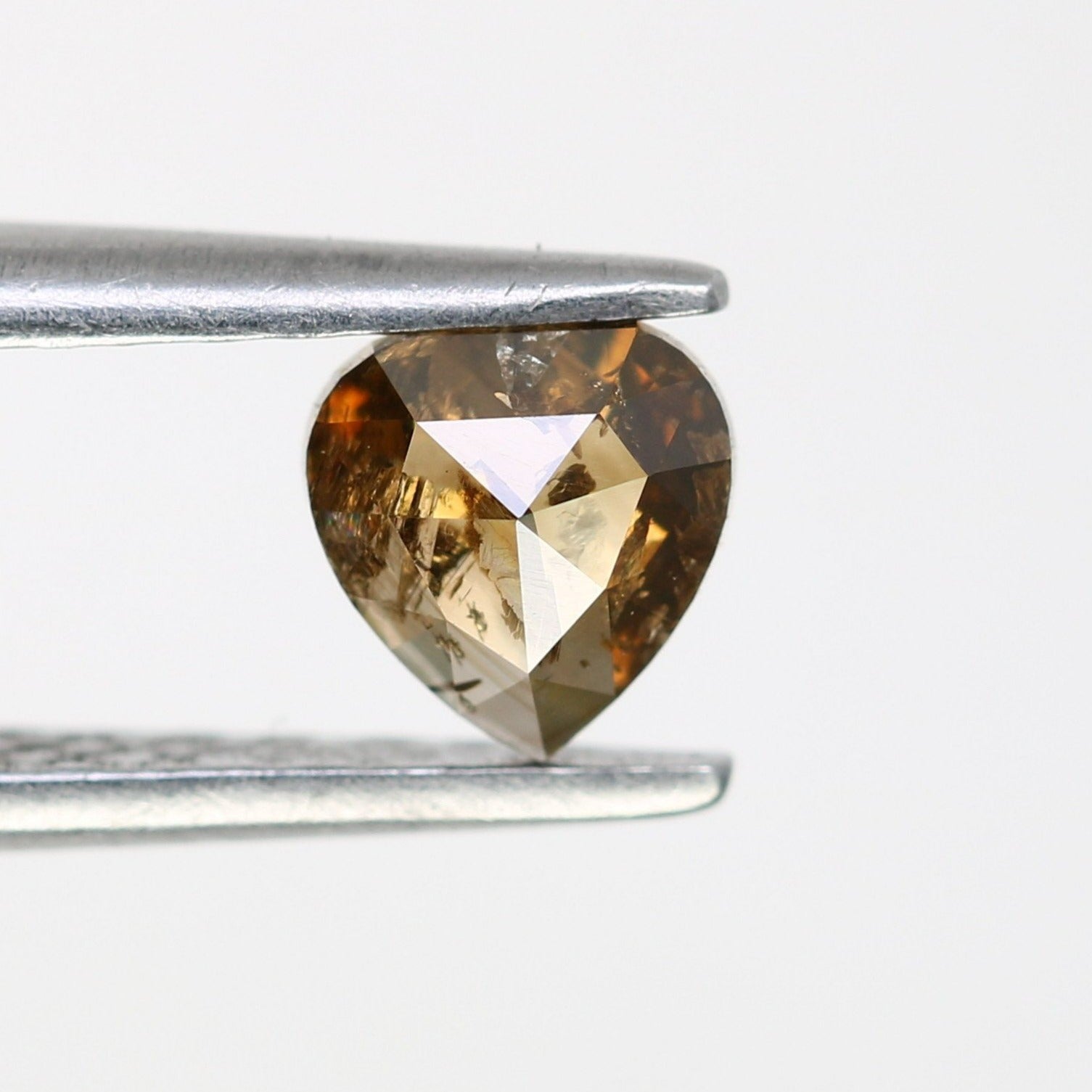 0.44 CT 4.9 MM Fancy Loose Brown Heart Shape Diamond for Wedding Ring and Custom Bridal Jewelry Design - JayKrishna Diamond
