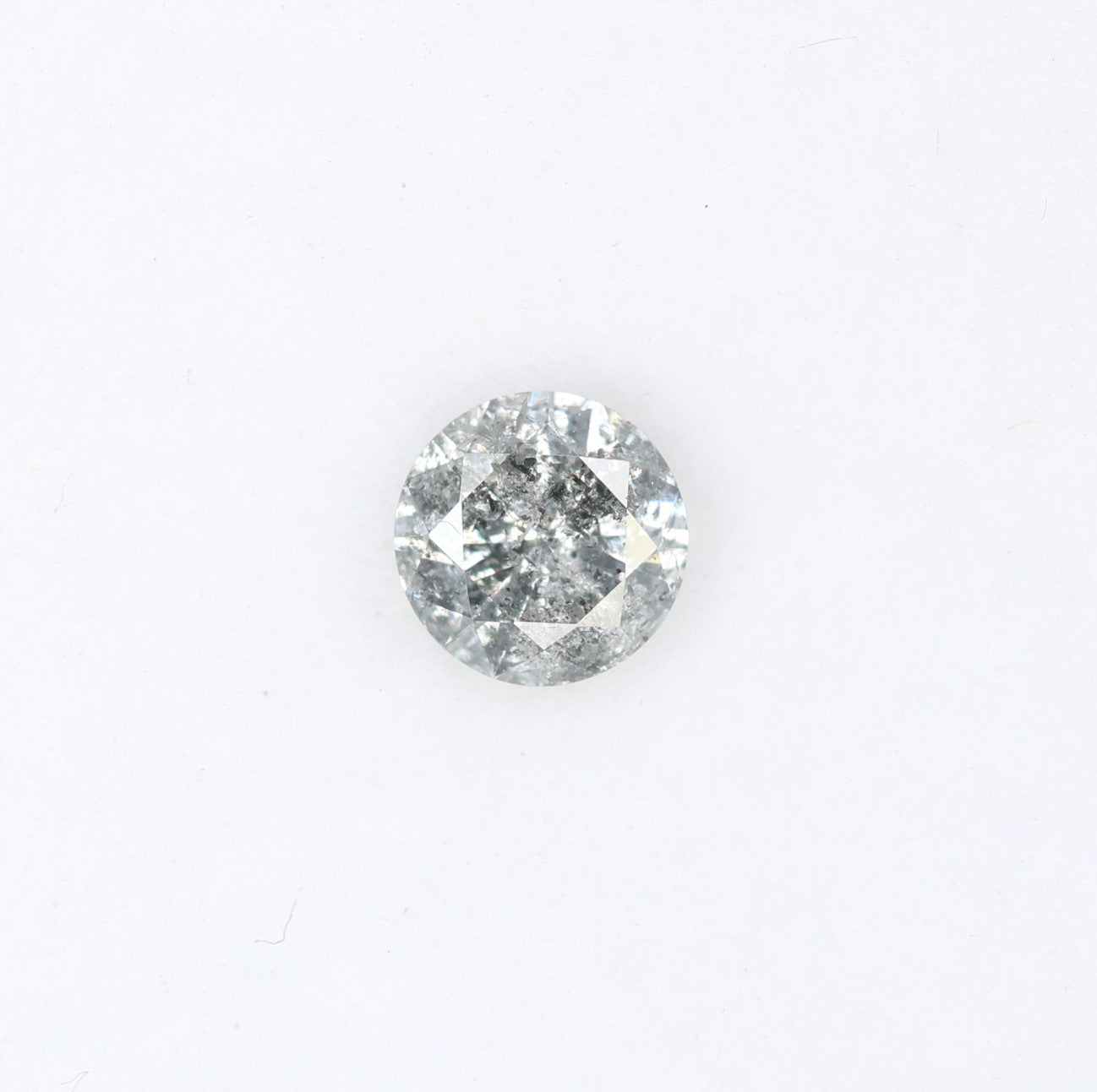 Unique 0.42 CT Salt & Pepper Round Brilliant Cut Diamond | Perfect for Engagement Rings | 4.80 x 2.90 MM - JayKrishna Diamond
