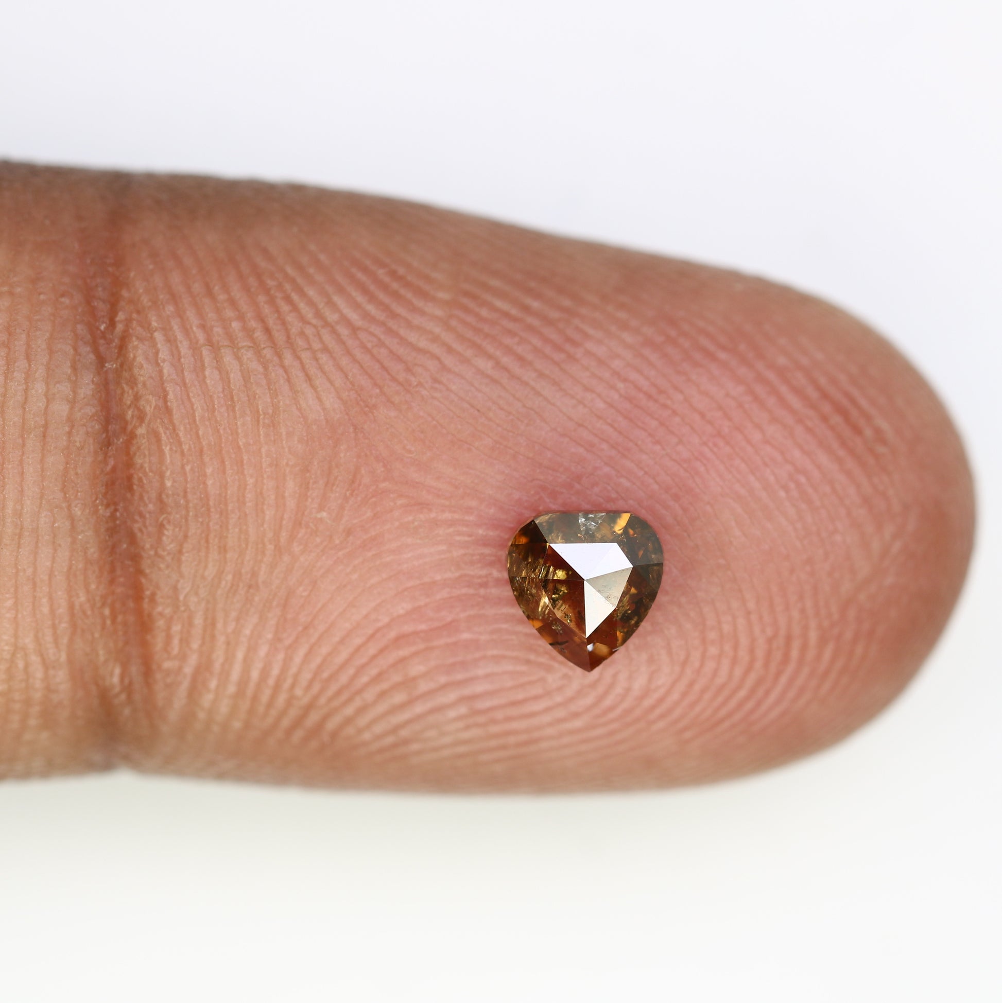 0.44 CT 4.9 MM Fancy Loose Brown Heart Shape Diamond for Wedding Ring and Custom Bridal Jewelry Design - JayKrishna Diamond