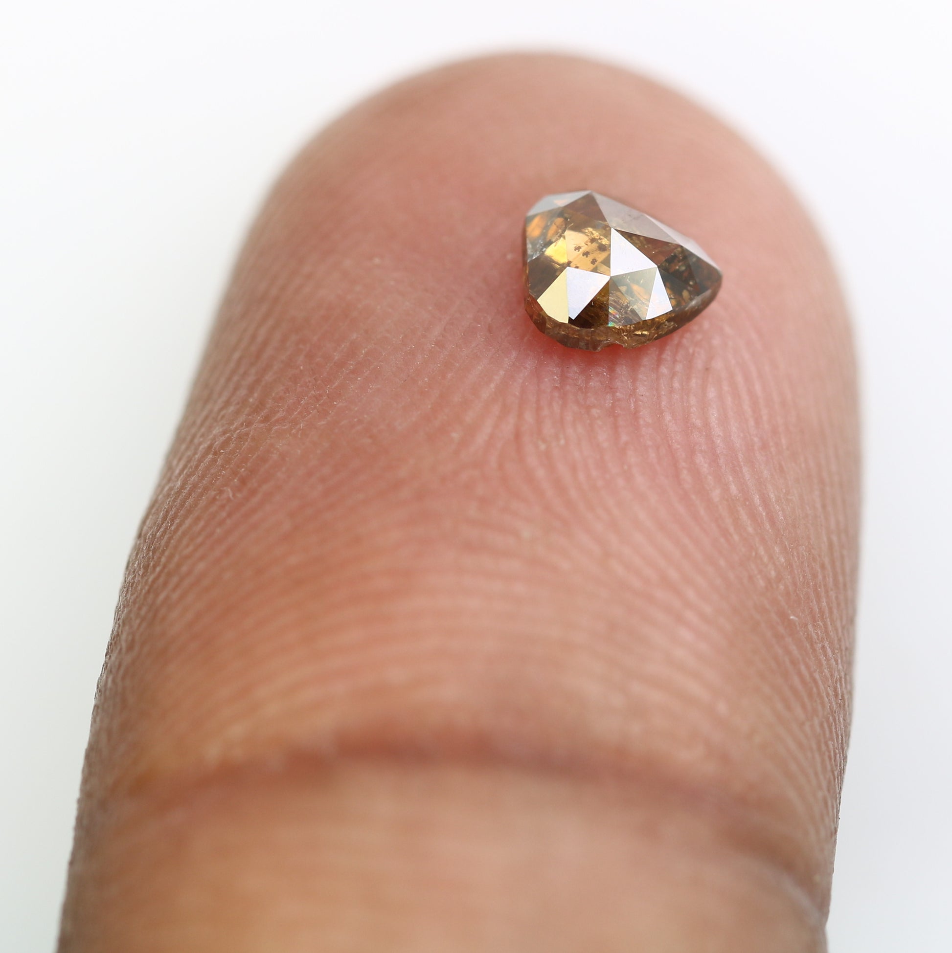 0.44 CT 4.9 MM Fancy Loose Brown Heart Shape Diamond for Wedding Ring and Custom Bridal Jewelry Design - JayKrishna Diamond