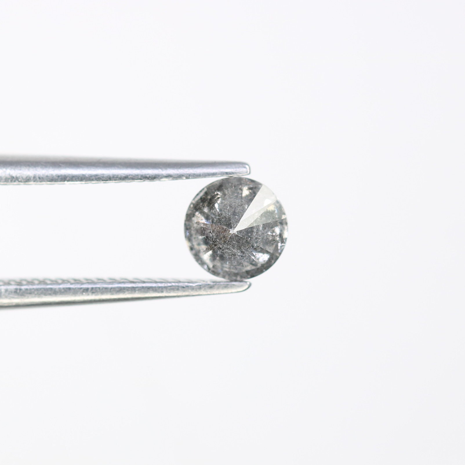 Unique 0.42 CT Salt & Pepper Round Brilliant Cut Diamond | Perfect for Engagement Rings | 4.60 x 3.00 MM - JayKrishna Diamond