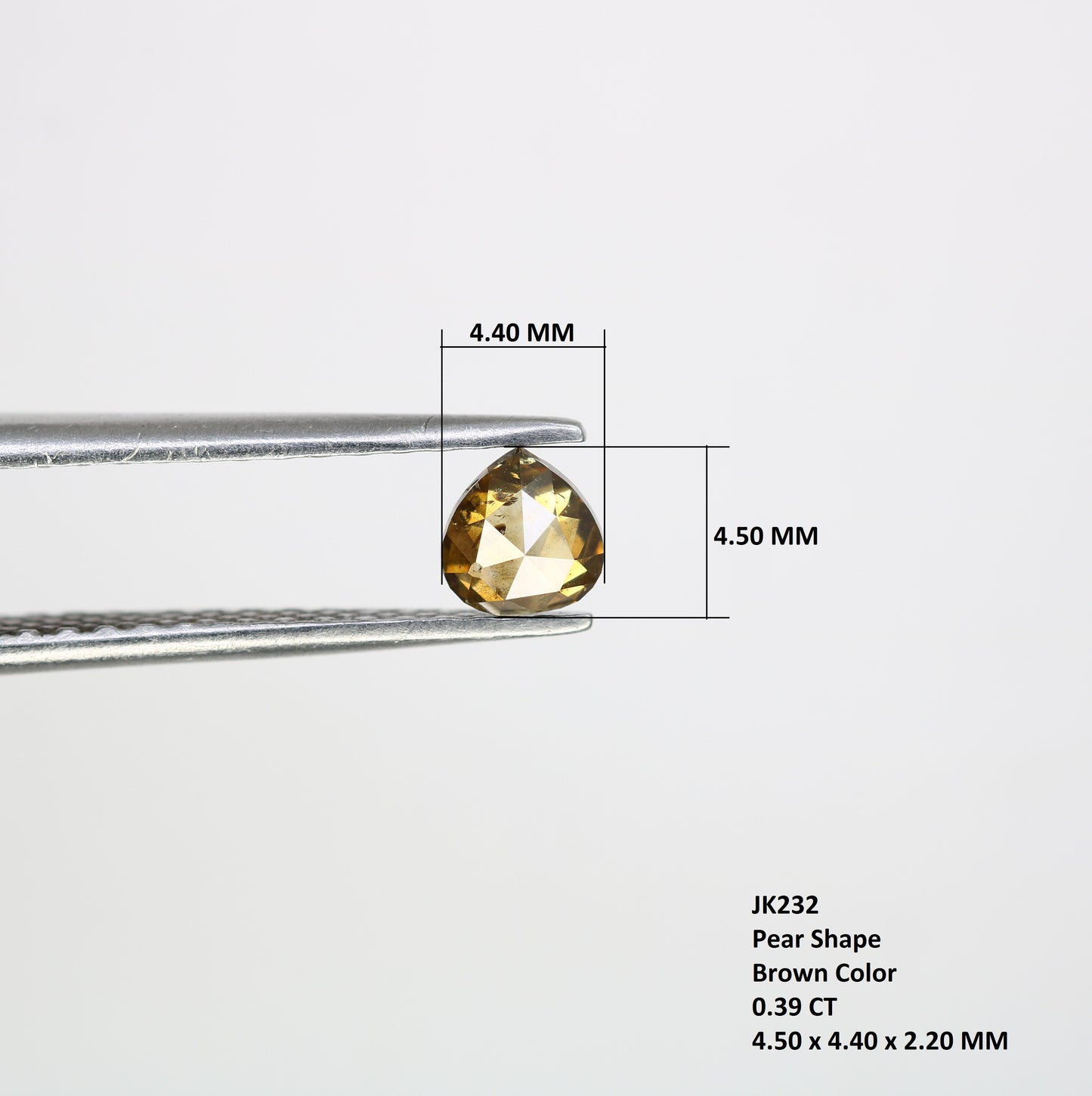 0.39 CT 4.5 MM Natural Brown Pear Shaped Loose Diamond for Custom Galaxy Rings, Unique Engagement Jewelry & Earthy Fine Jewelry - JayKrishna Diamond