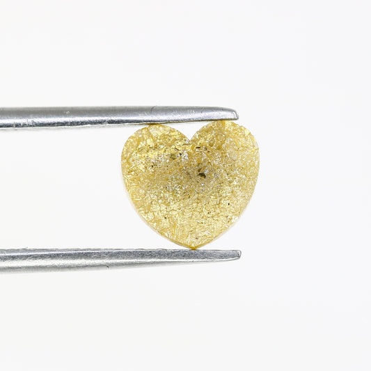 0.85 Carat Yellow Color Heart Shape Loose Raw Rough Diamond For Wedding Ring - JayKrishna Diamond