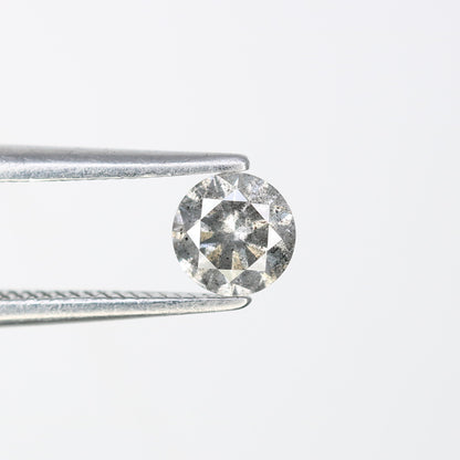 Unique 0.42 CT Salt & Pepper Round Brilliant Cut Diamond | Perfect for Engagement Rings | 4.60 x 2.90 MM - JayKrishna Diamond