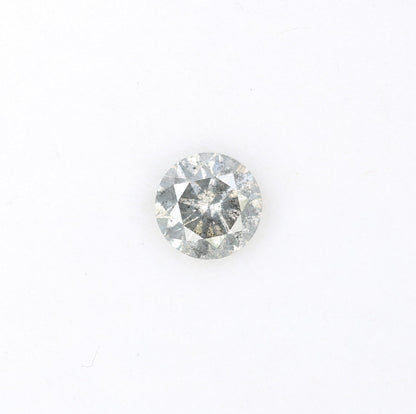 Unique 0.42 CT Salt & Pepper Round Brilliant Cut Diamond | Perfect for Engagement Rings | 4.60 x 2.90 MM - JayKrishna Diamond
