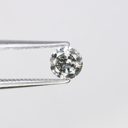 Unique 0.34 CT Salt & Pepper Round Brilliant Cut Diamond | Perfect for Engagement Rings - JayKrishna Diamond