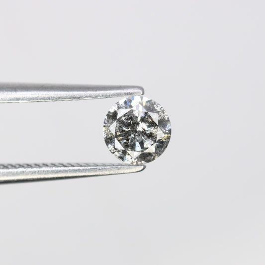 Unique 0.34 CT Salt & Pepper Round Brilliant Cut Diamond | Perfect for Engagement Rings - JayKrishna Diamond