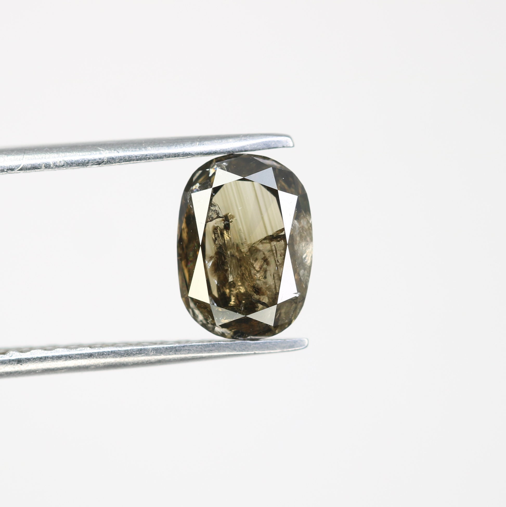 1.71 CT Oval Cut Dark Green Loose Natural Diamond For Engagement Ring - JayKrishna Diamond
