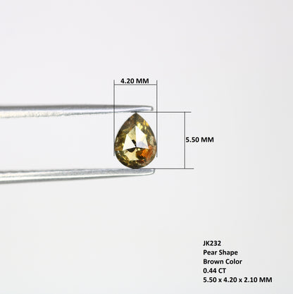 0.44 CT Fancy Brown Color Loose Pear Shaped Diamond for Engagement Ring and Custom Artisan Jewelry Design - JayKrishna Diamond